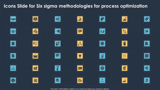 Icons Slide For Six Sigma Methodologies For Process Optimization Sample PDF