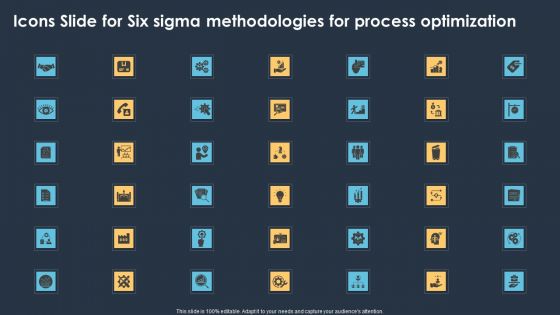 Icons Slide For Six Sigma Methodologies For Process Optimization Sample PDF