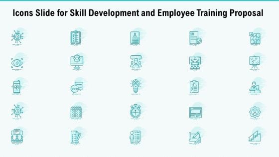 Icons Slide For Skill Development And Employee Training Proposal Graphics PDF