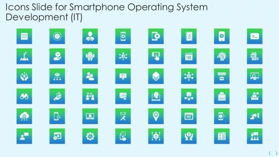 Icons Slide For Smartphone Operating System Development IT Brochure PDF