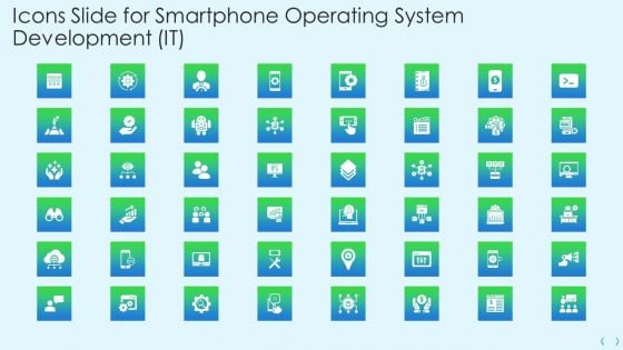 Icons Slide For Smartphone Operating System Development IT Brochure PDF