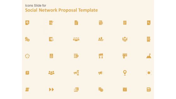 Icons Slide For Social Network Proposal Template Icons Ppt Professional Guidelines PDF