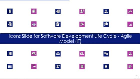 Icons Slide For Software Development Life Cycle Agile Model It Formats PDF