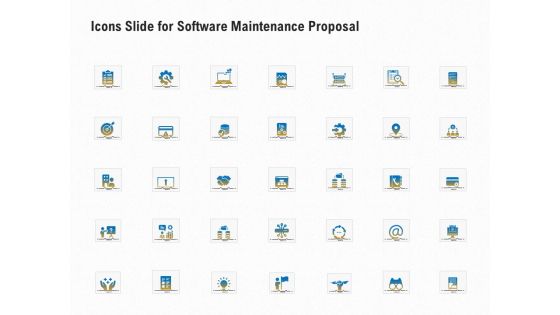Icons Slide For Software Maintenance Proposal Ppt PowerPoint Presentation Layouts Maker PDF