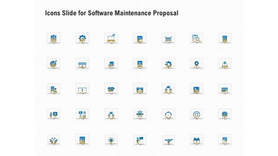 Icons Slide For Software Maintenance Proposal Ppt PowerPoint Presentation Layouts Maker PDF