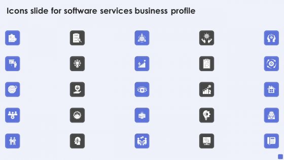 Icons Slide For Software Services Business Profile Ppt PowerPoint Presentation File Slideshow PDF