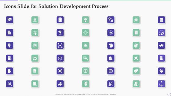 Icons Slide For Solution Development Process Ideas PDF