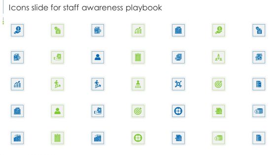 Icons Slide For Staff Awareness Playbook Download PDF