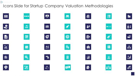 Icons Slide For Startup Company Valuation Methodologies Diagrams PDF