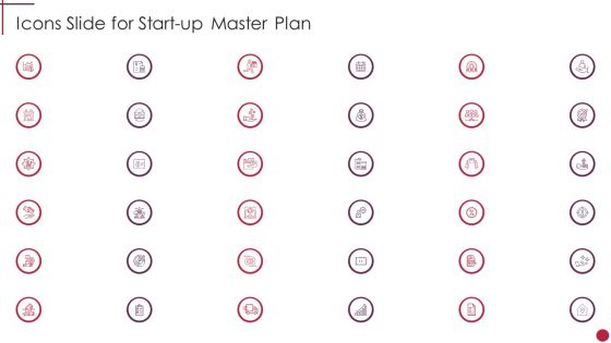 Icons Slide For Startup Master Plan Elements PDF