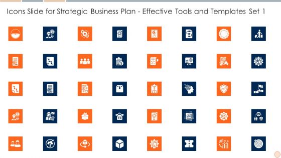 Icons Slide For Strategic Business Plan Effective Tools And Templates Set 1 Professional PDF