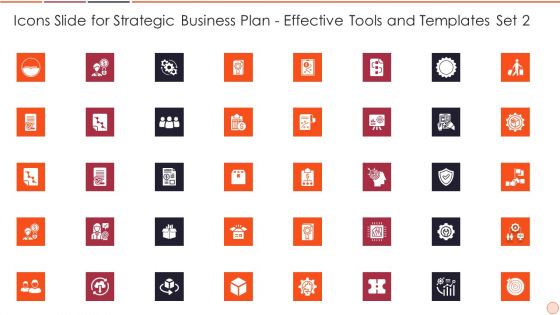 Icons Slide For Strategic Business Plan Effective Tools And Templates Set 2 Structure PDF