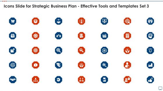 Icons Slide For Strategic Business Plan Effective Tools And Templates Set 3 Infographics PDF