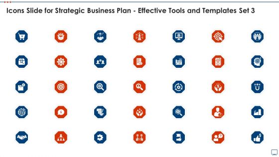 Icons Slide For Strategic Business Plan Effective Tools And Templates Set 3 Infographics PDF