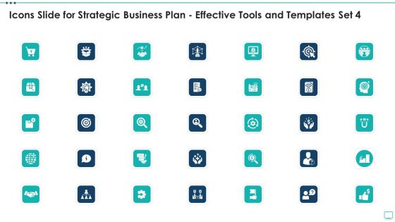 Icons Slide For Strategic Business Plan Effective Tools And Templates Set 4 Ppt Infographic Template Smartart PDF