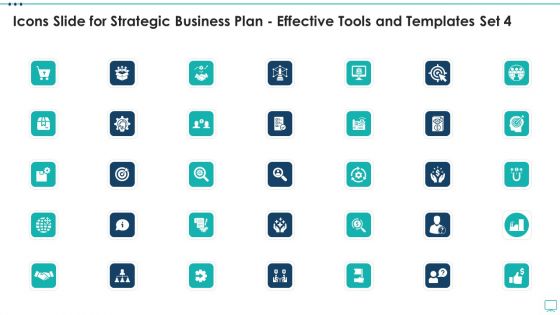 Icons Slide For Strategic Business Plan Effective Tools And Templates Set 4 Ppt Infographic Template Smartart PDF