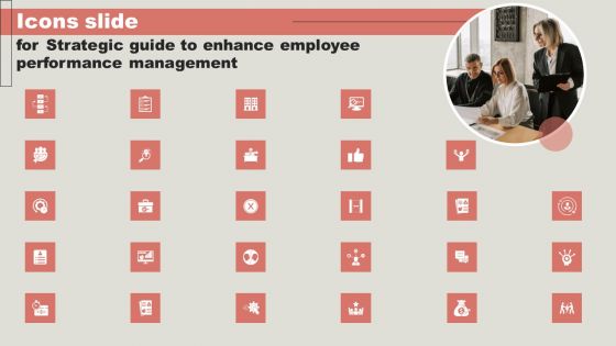 Icons Slide For Strategic Guide To Enhance Employee Performance Management Designs PDF