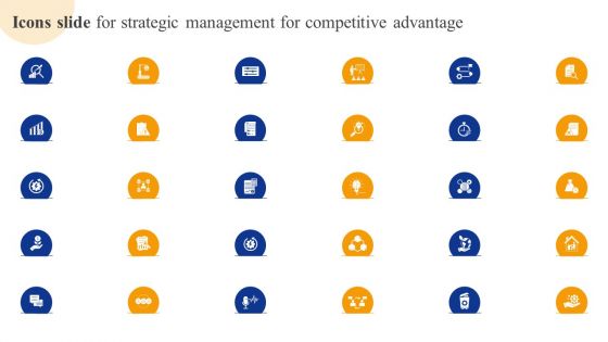 Icons Slide For Strategic Management For Competitive Advantage Pictures PDF