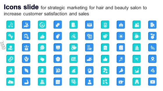 Icons Slide For Strategic Marketing For Hair And Beauty Salon To Increase Customer Satisfaction Formats PDF