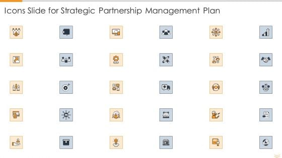Icons Slide For Strategic Partnership Management Plan Designs PDF