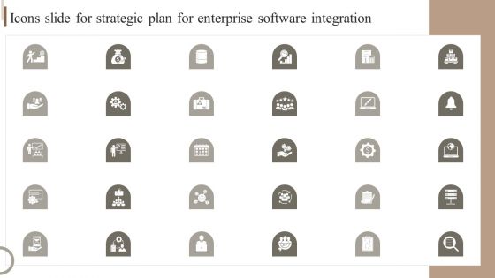 Icons Slide For Strategic Plan For Enterprise Software Integration Microsoft PDF