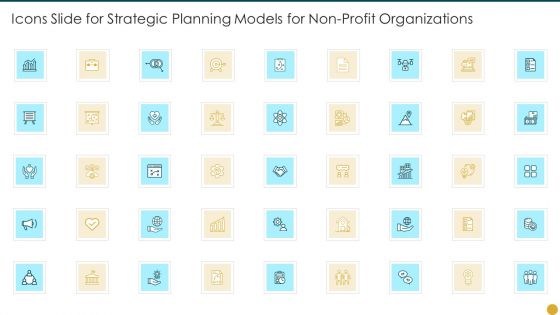 Icons Slide For Strategic Planning Models For Non Profit Organizations Template PDF