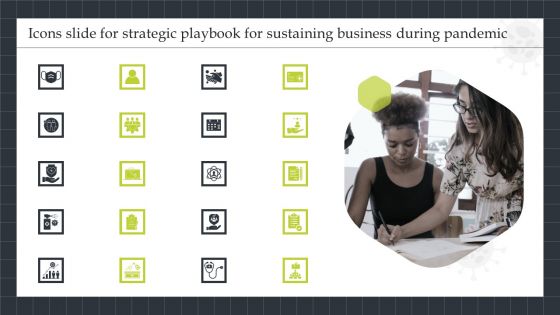 Icons Slide For Strategic Playbook For Sustaining Business During Pandemic Sample PDF