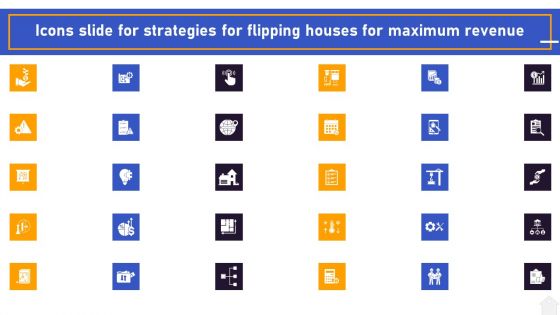 Icons Slide For Strategies For Flipping Houses For Maximum Revenue Summary PDF