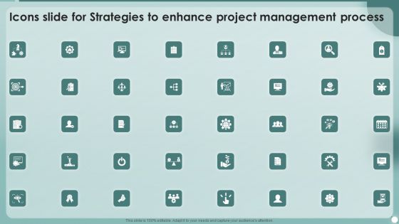 Icons Slide For Strategies To Enhance Project Management Process Elements PDF