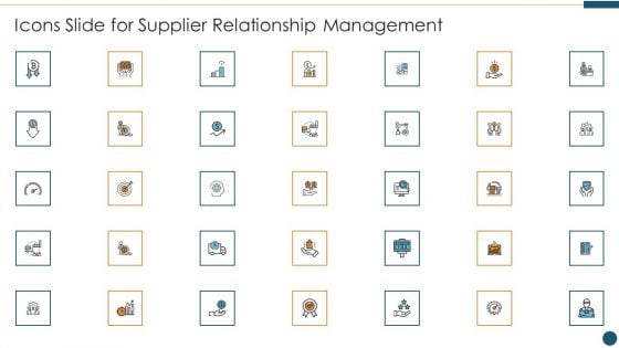 Icons Slide For Supplier Relationship Management Themes PDF