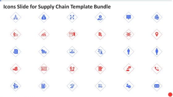 Icons Slide For Supply Chain Template Bundle Designs PDF