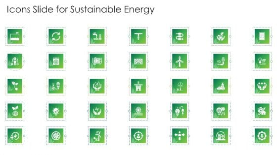 Icons Slide For Sustainable Energy Information PDF