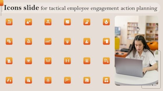 Icons Slide For Tactical Employee Engagement Action Planning Clipart PDF