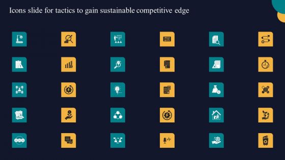 Icons Slide For Tactics To Gain Sustainable Competitive Edge Brochure PDF