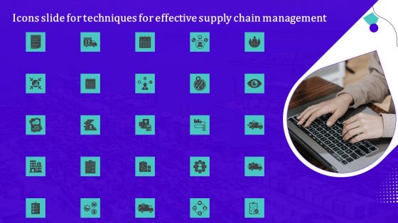 Icons Slide For Techniques For Effective Supply Chain Introduction PDF