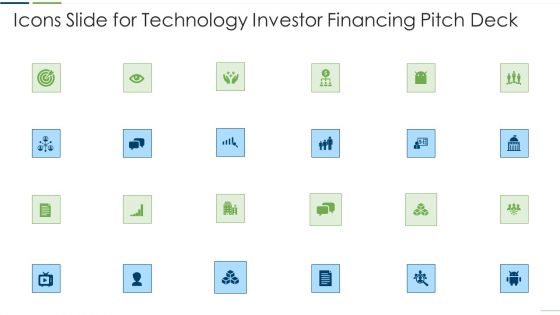 Icons Slide For Technology Investor Financing Pitch Deck Mockup PDF