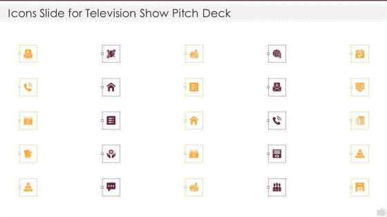 Icons Slide For Television Show Pitch Deck Ppt Show Introduction PDF