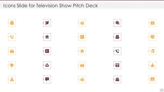 Icons Slide For Television Show Pitch Deck Ppt Show Introduction PDF