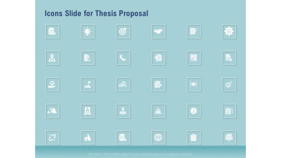 Icons Slide For Thesis Proposal Ppt Portfolio Design Ideas PDF