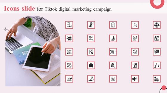 Icons Slide For Tiktok Digital Marketing Campaign Information PDF