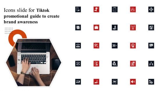 Icons Slide For Tiktok Promotional Guide To Create Brand Awareness Portrait PDF