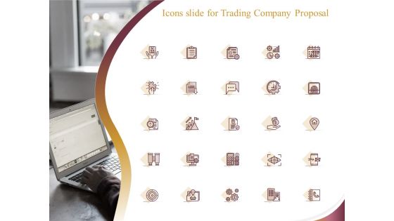Icons Slide For Trading Company Proposal Ppt Slides Picture PDF