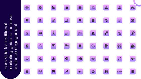 Icons Slide For Traditional Marketing Guide To Increase Audience Engagement Introduction PDF