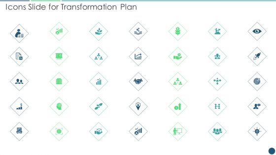 Icons Slide For Transformation Plan Ppt PowerPoint Presentation File Show PDF