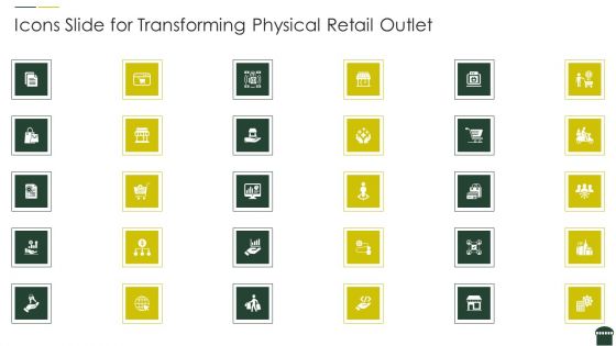 Icons Slide For Transforming Physical Retail Outlet Microsoft PDF