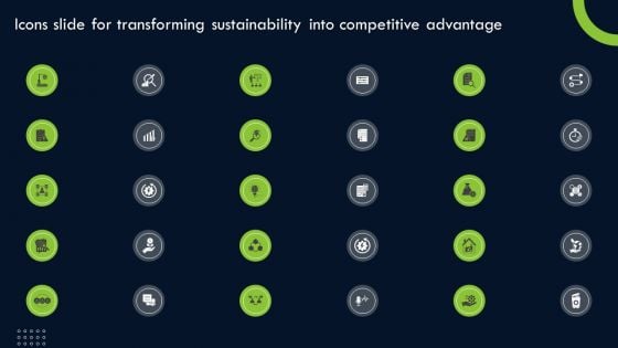 Icons Slide For Transforming Sustainability Into Competitive Advantage Pictures PDF