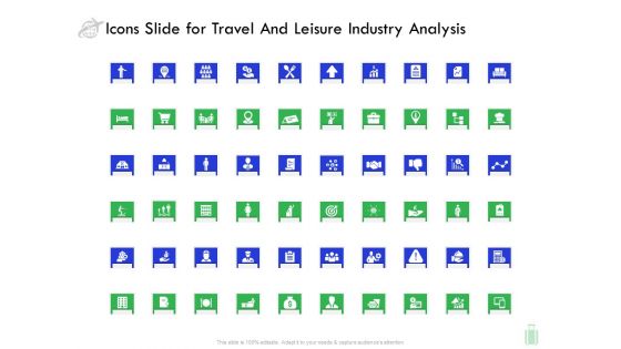 Icons Slide For Travel And Leisure Industry Analysis Portrait PDF
