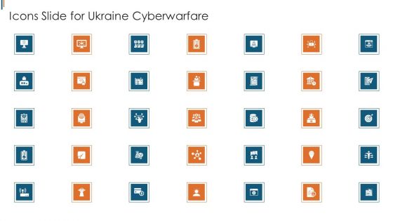 Icons Slide For Ukraine Cyberwarfare Brochure Pdf