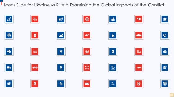 Icons Slide For Ukraine Vs Russia Examining The Global Impacts Of The Conflict Rules PDF