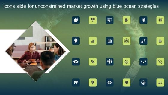 Icons Slide For Unconstrained Market Growth Using Blue Ocean Strategies Rules PDF